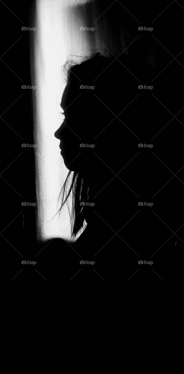backlit girl silhouette