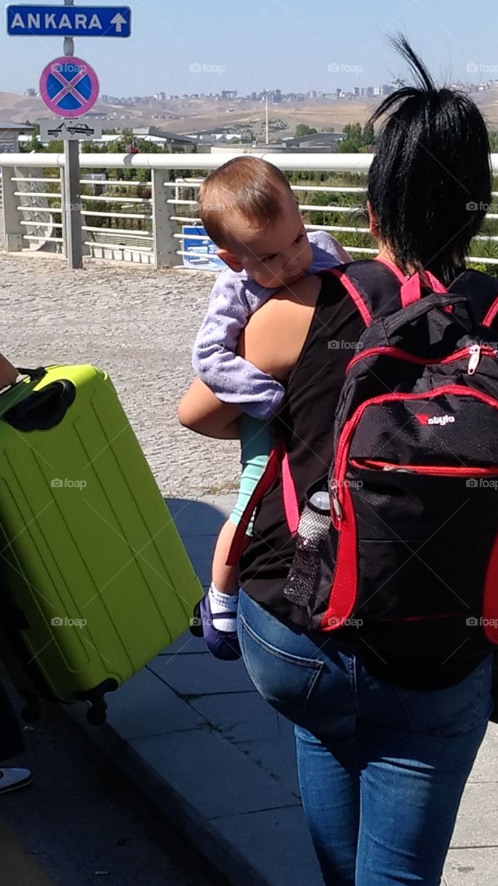 traveling baby