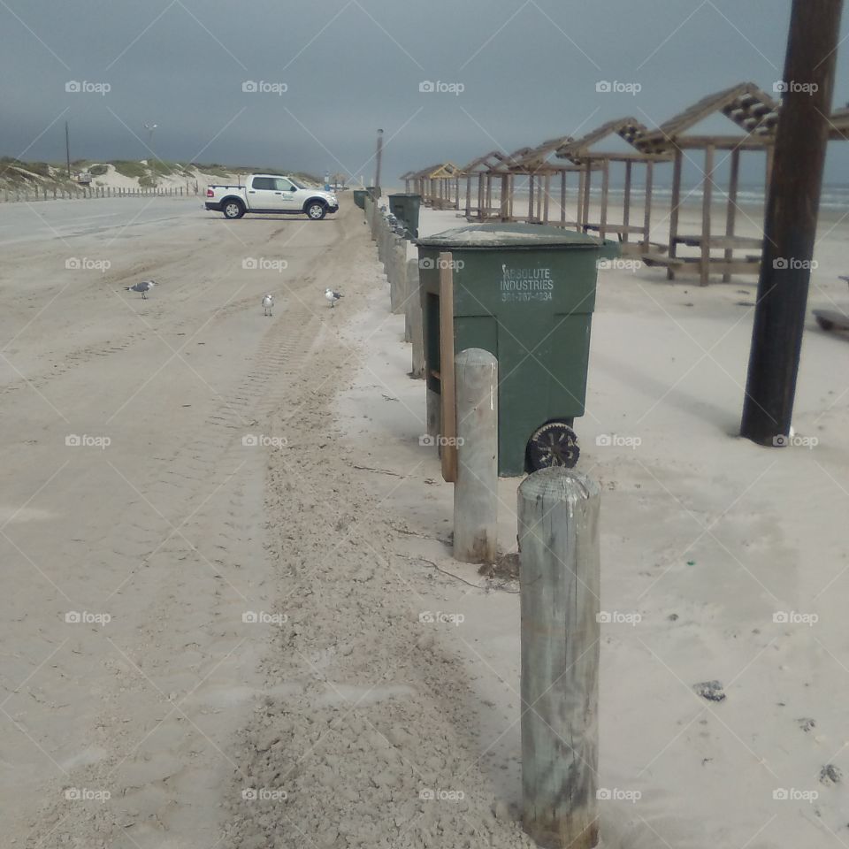 Empty Beach Parking Lot - My Point Of View
