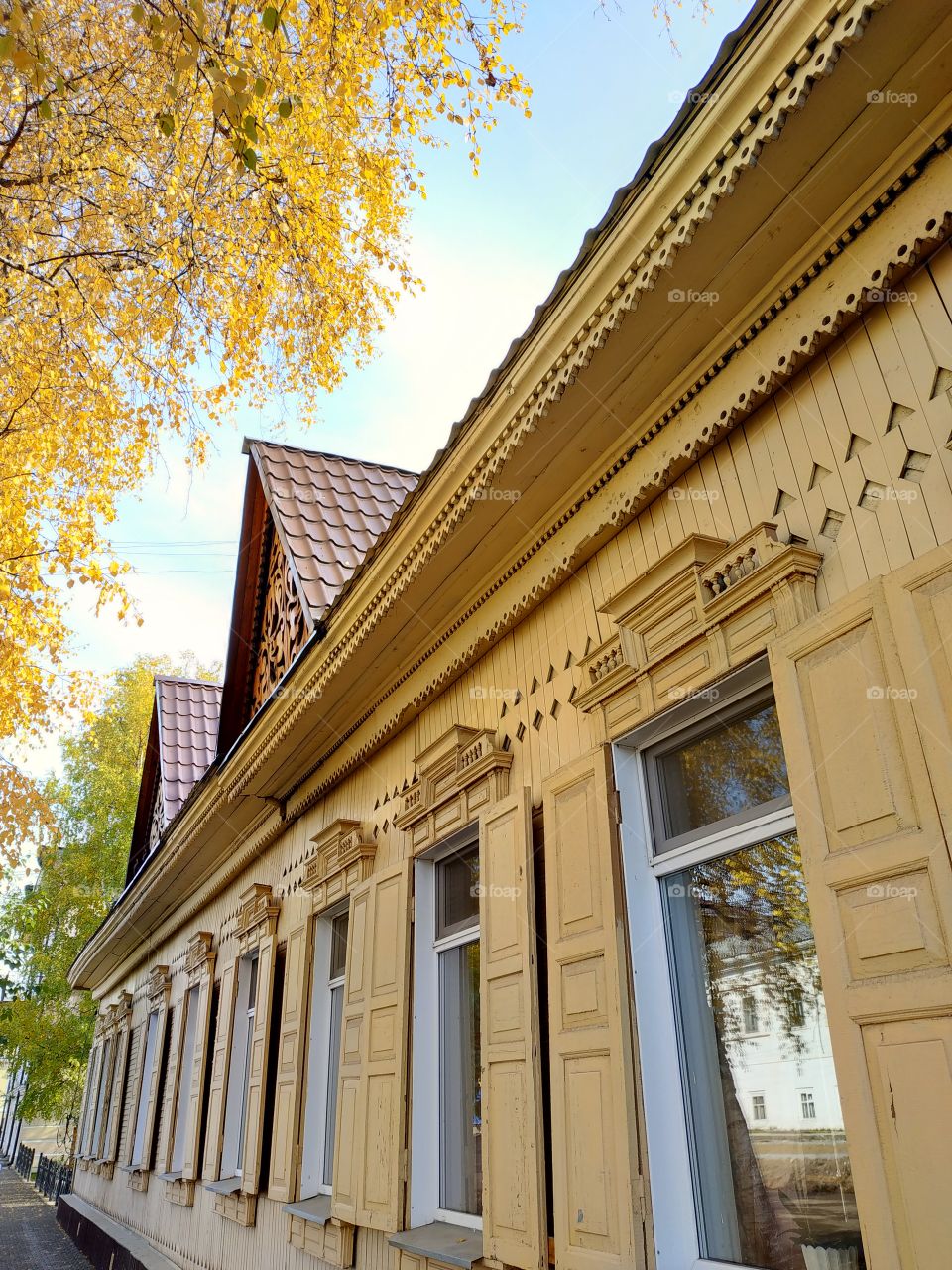 Autumn in Siberia. Yeniseisk. Russia.