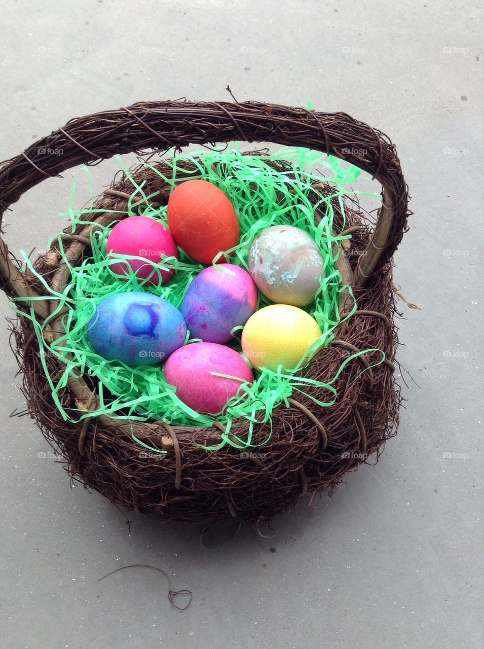 Koolaid colored Easter eggs 