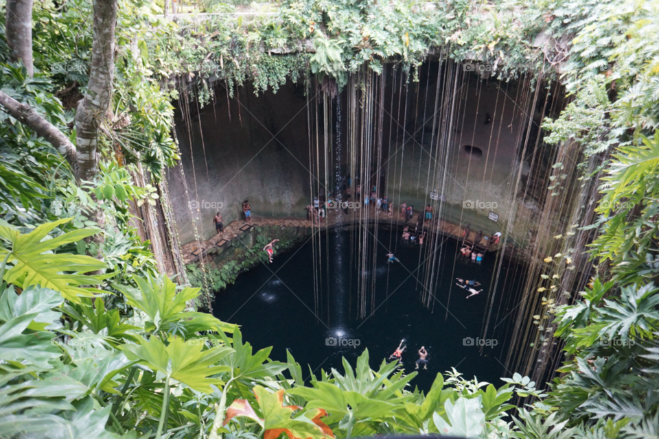 mayan cenote swimming cave by lilduval