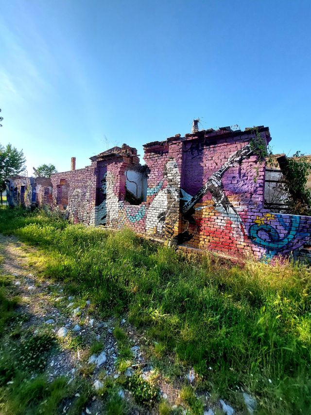 Colorful ruin