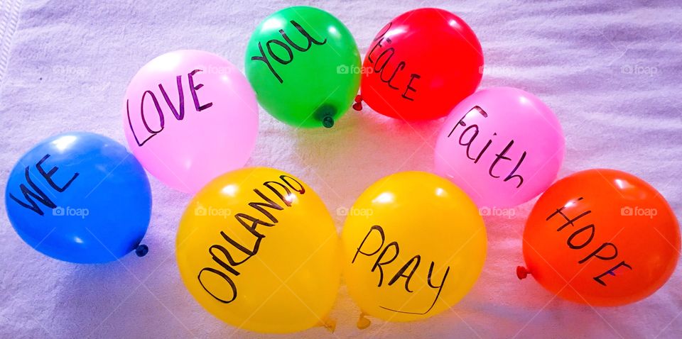 Text written on balloon