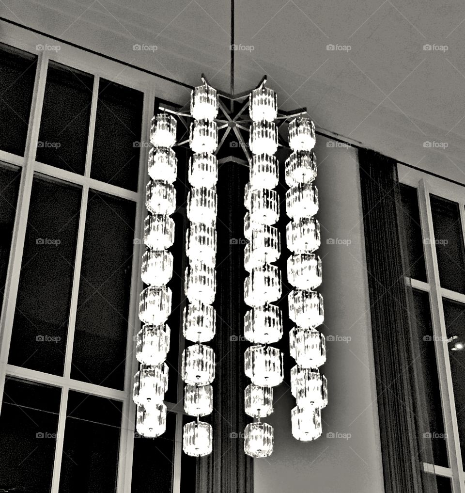 Chandelier Black and White photo 