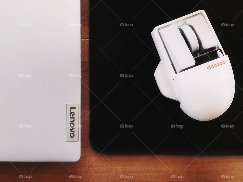 Laptop, Mouse & Mouse Pad