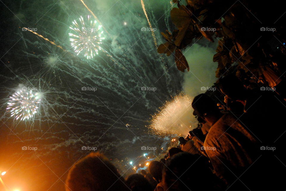 beautiful fireworks in Brazil