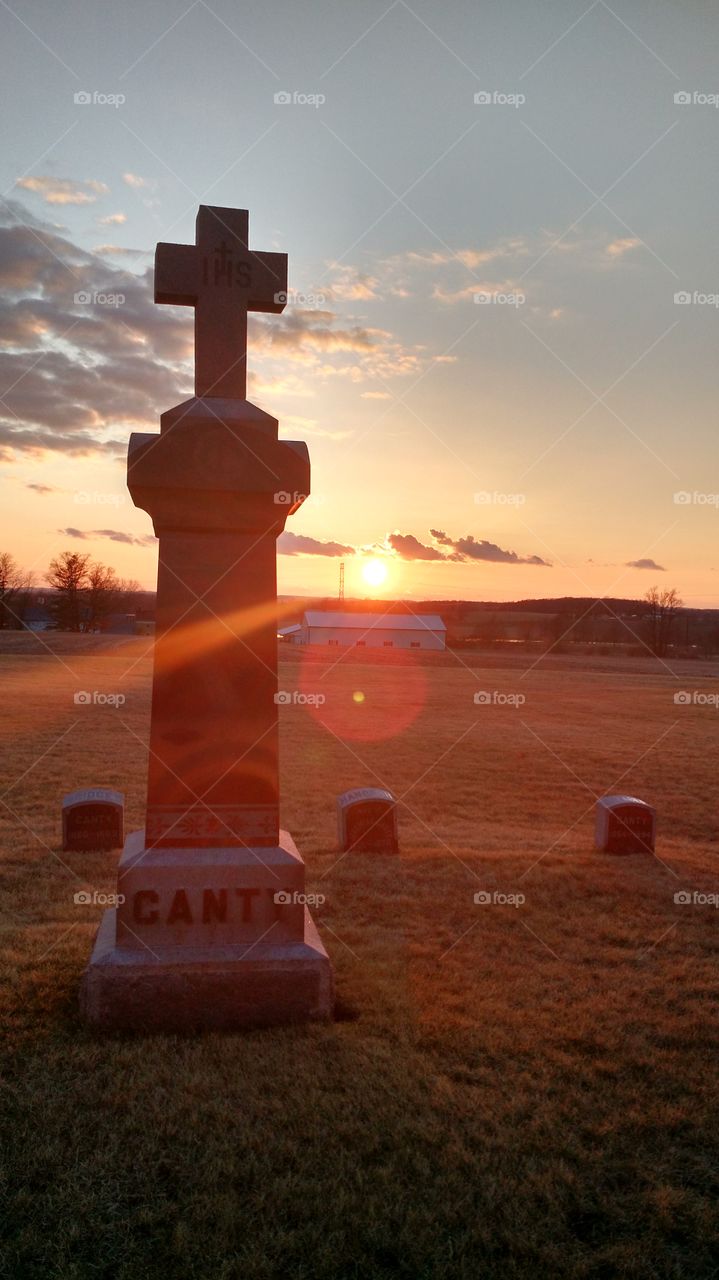 cross in the light