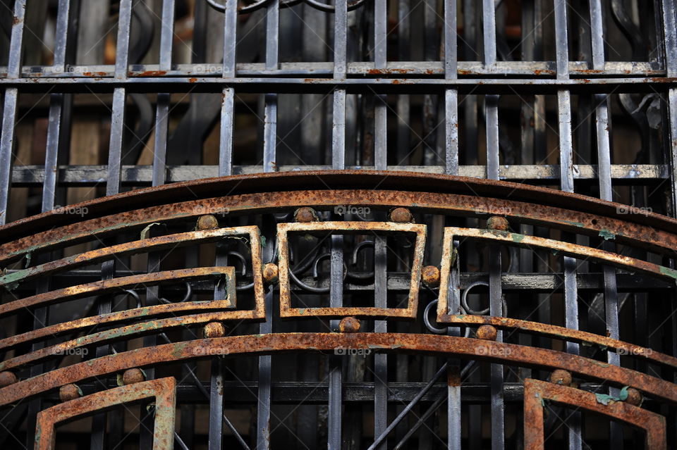 Metal, scrap Yard iron geometric repeating patterns. Rust never sleeps