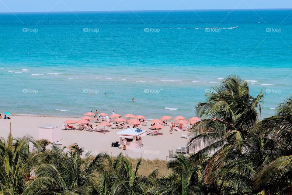 Beach view in summer 