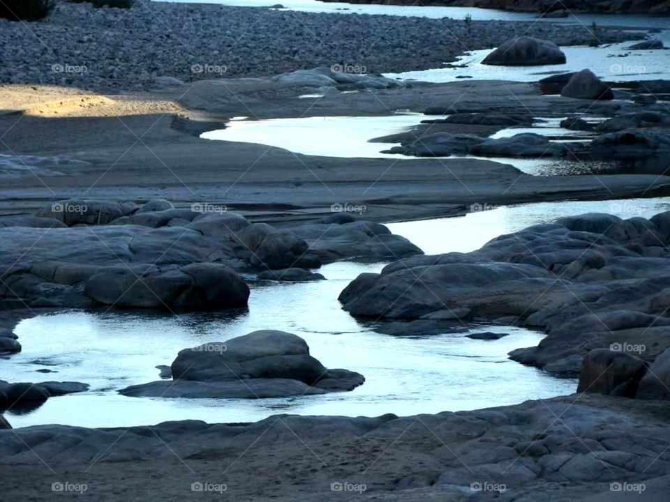 Water between rocks