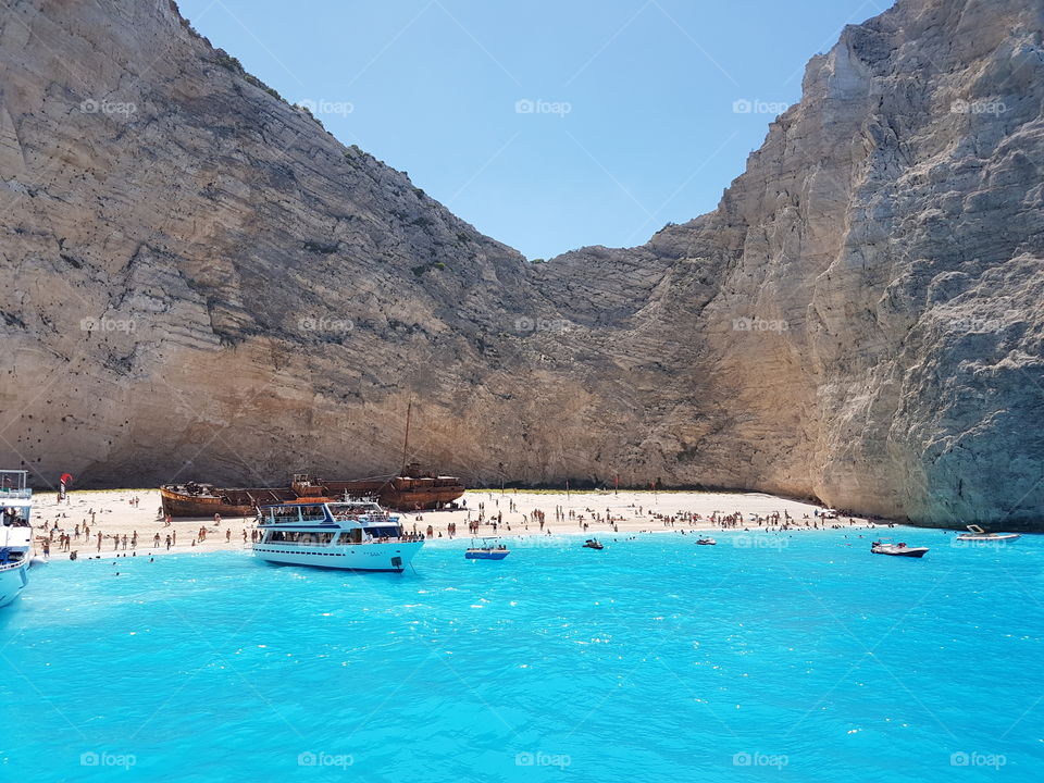 Shipwreck beach beautiful sea