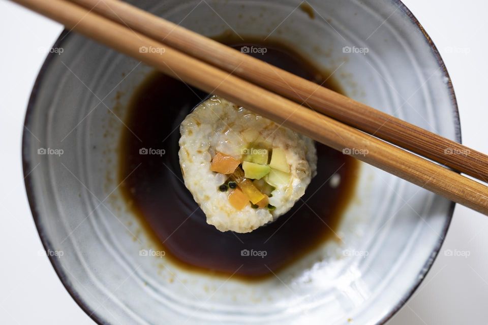 Japanese sushi closeup