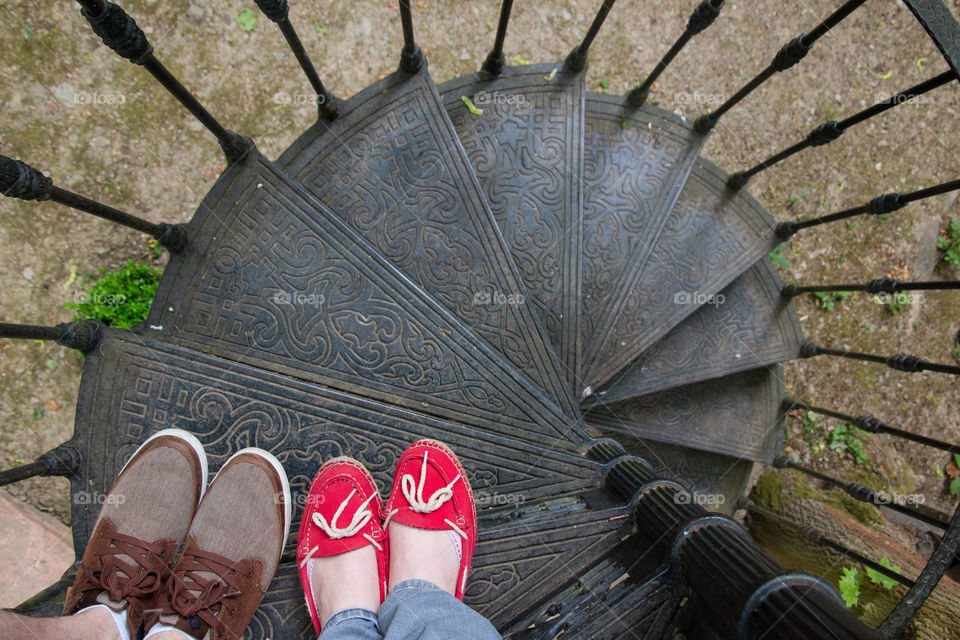 Couple on the stairs 