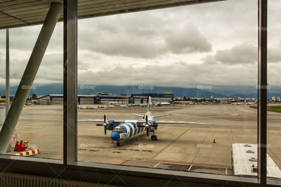 View from the window of the airport