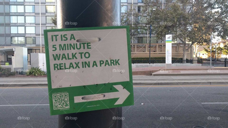 "It is a five minute walk to relax in a park"