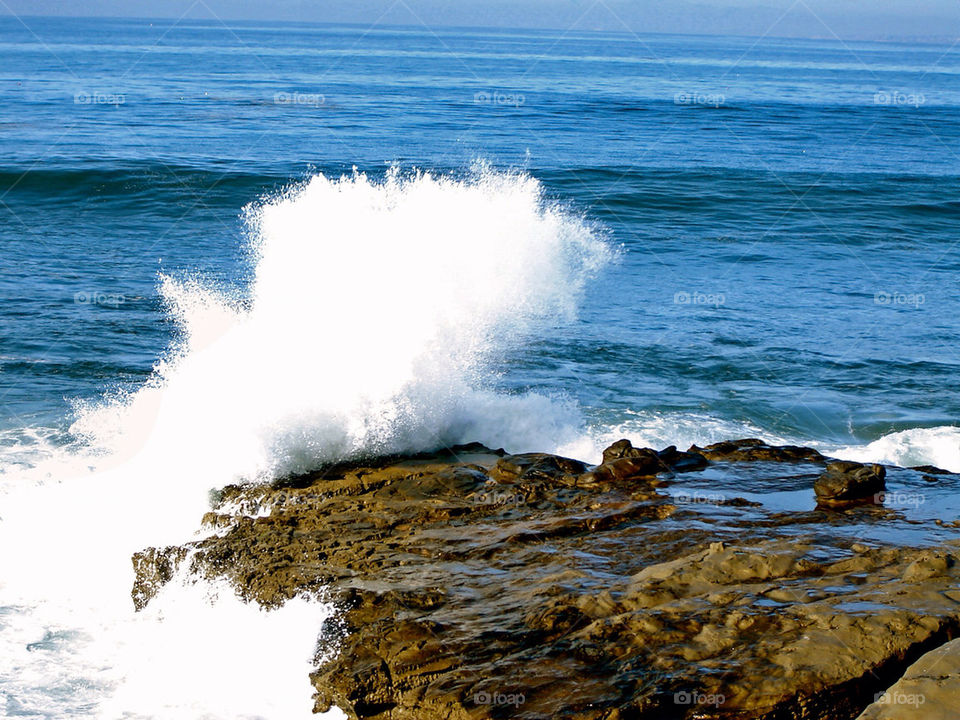 wave crashes san diego california by refocusphoto