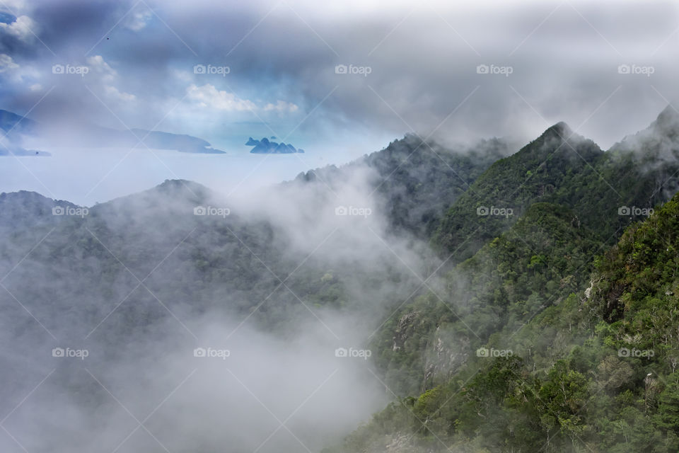 Beautiful scenery at the mountain top in Malaysia