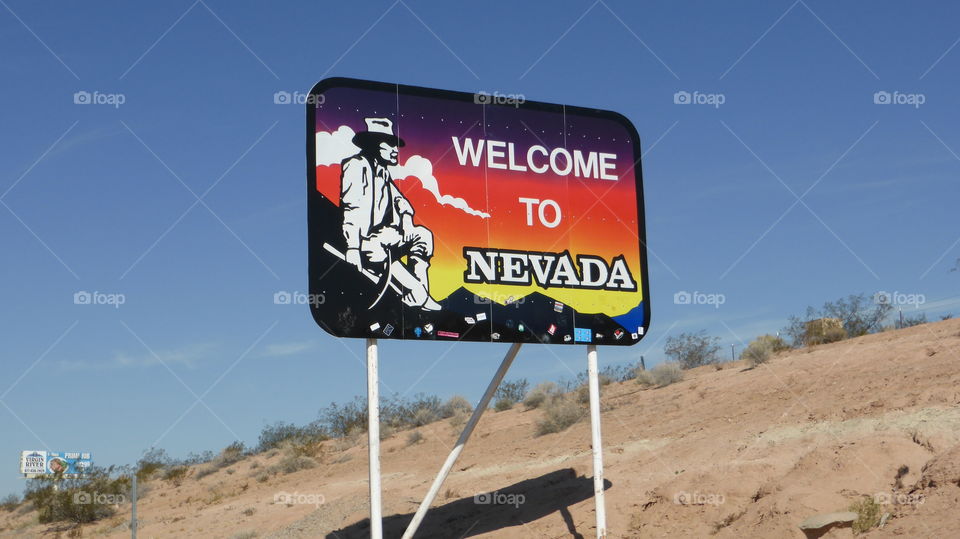 Welcome to Nevada sign