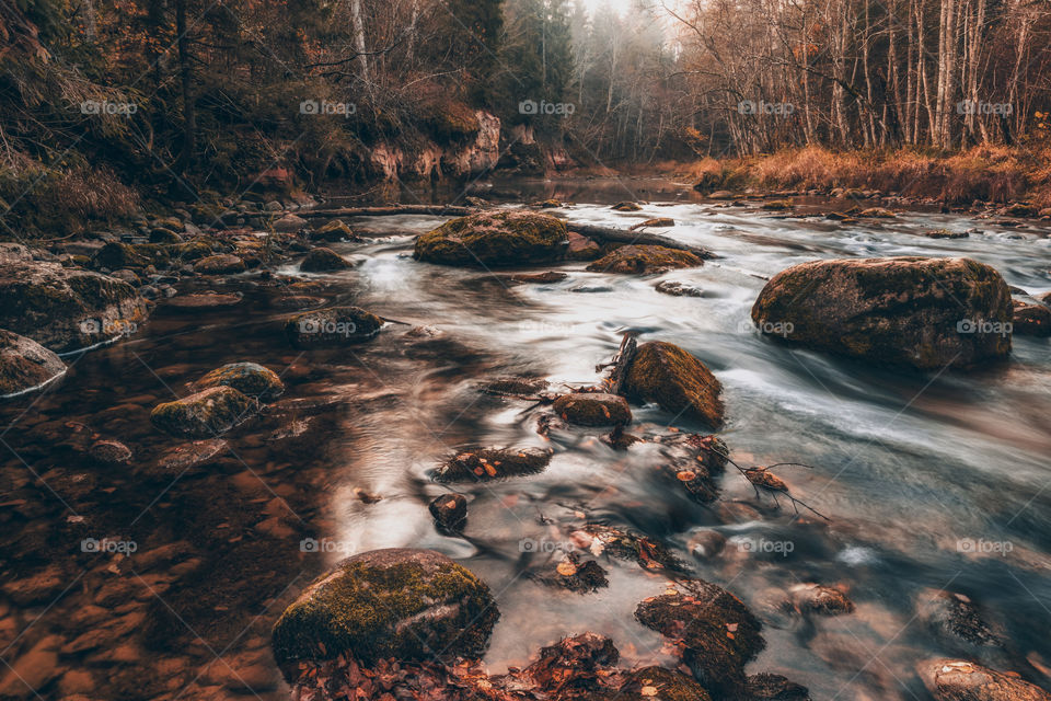 Autumn morning. Long exposure.