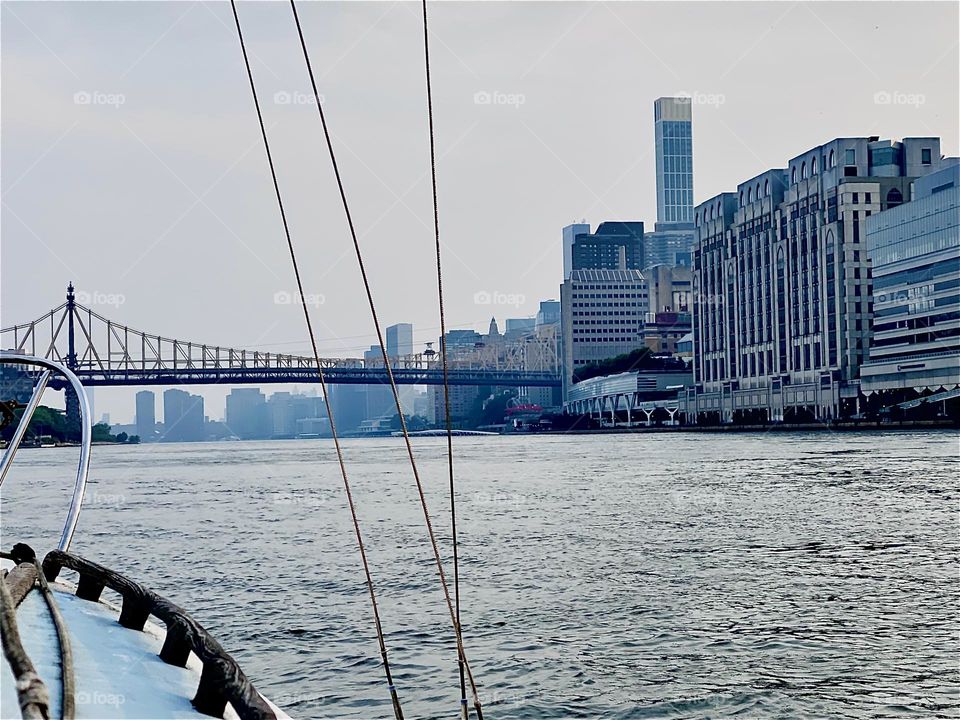 On the maiden voyage of our new boat to “Newtown Creek” in LIC, Queens we encountered many nice sites along the way. We are slowly approaching the “Ed Koch Queensboro Bridge” passing by the “Upper East Side” of “Manhattan”. 2023. Hypnotic Productions
