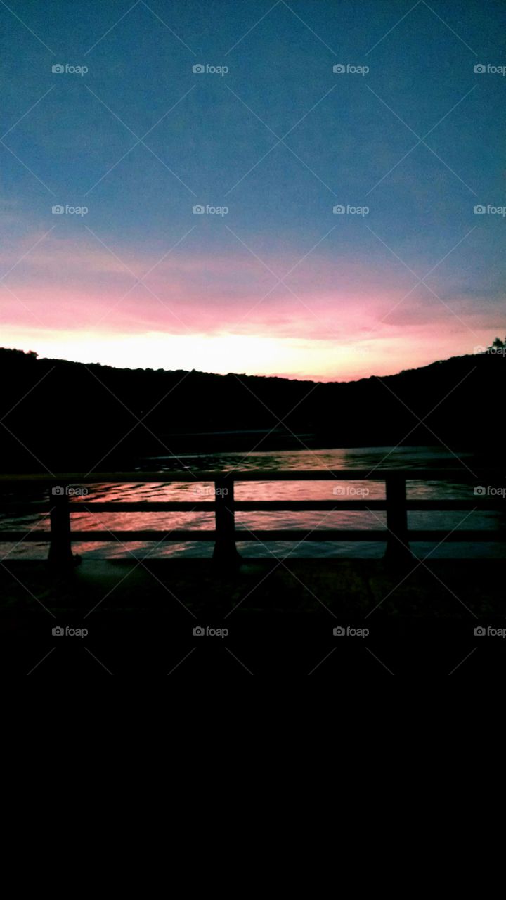 Cotton Candy Sky. Beautiful sky in Lake Hopatcong New Jersey