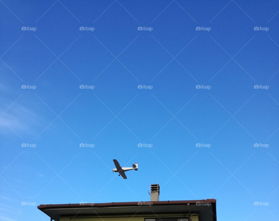 Plane on the roof