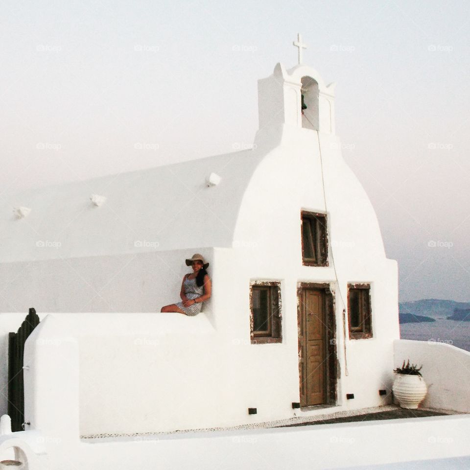 Oia Santorini. Summer vacation