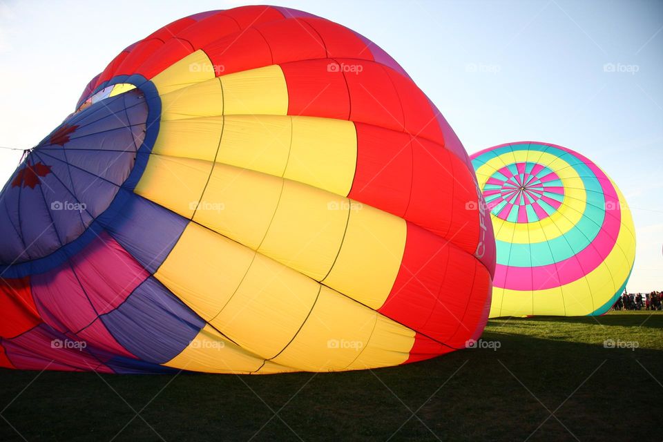 Colors Illuminate As Hot Air Balloons Slowly Inflate