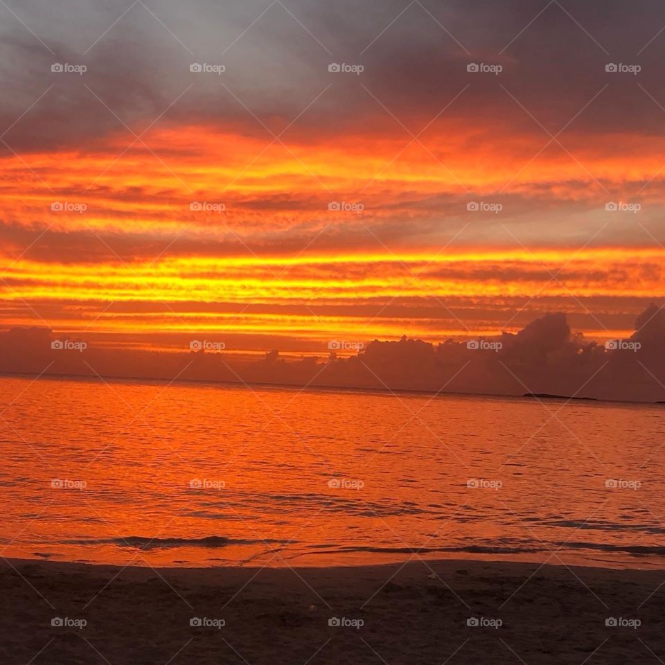 El atardecer en nuestras playas 