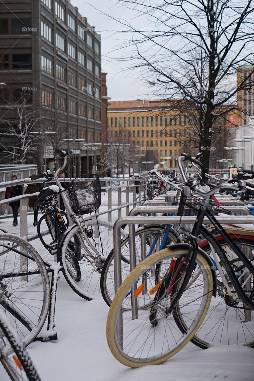 snowy Helsinki