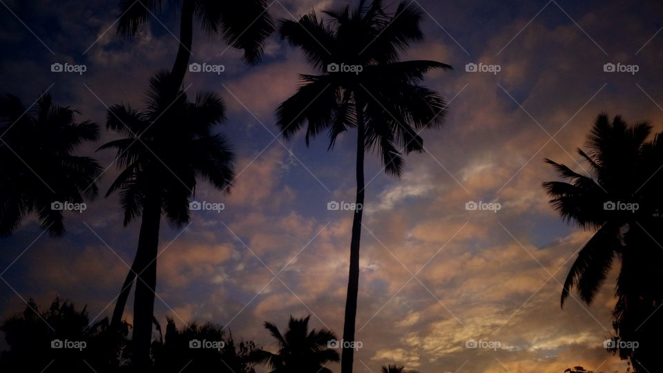 the most beautiful deep sky and gold colour clouds at morning time