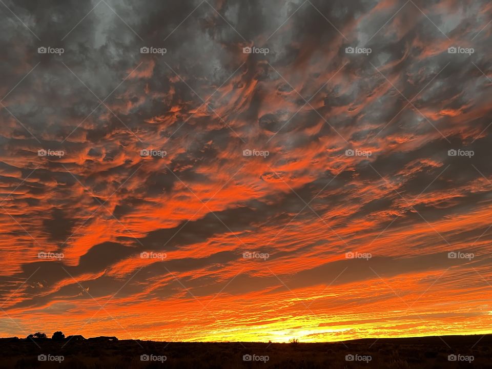 Fire in the sky sunset