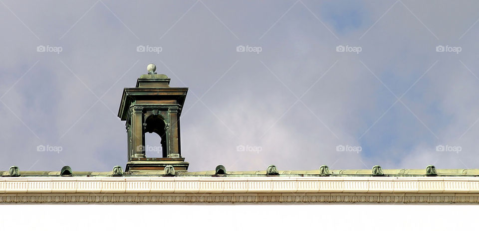 sky city blue clouds by hlehnerer