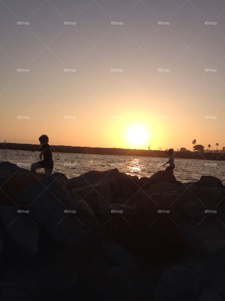 beach nature play sunset by analia