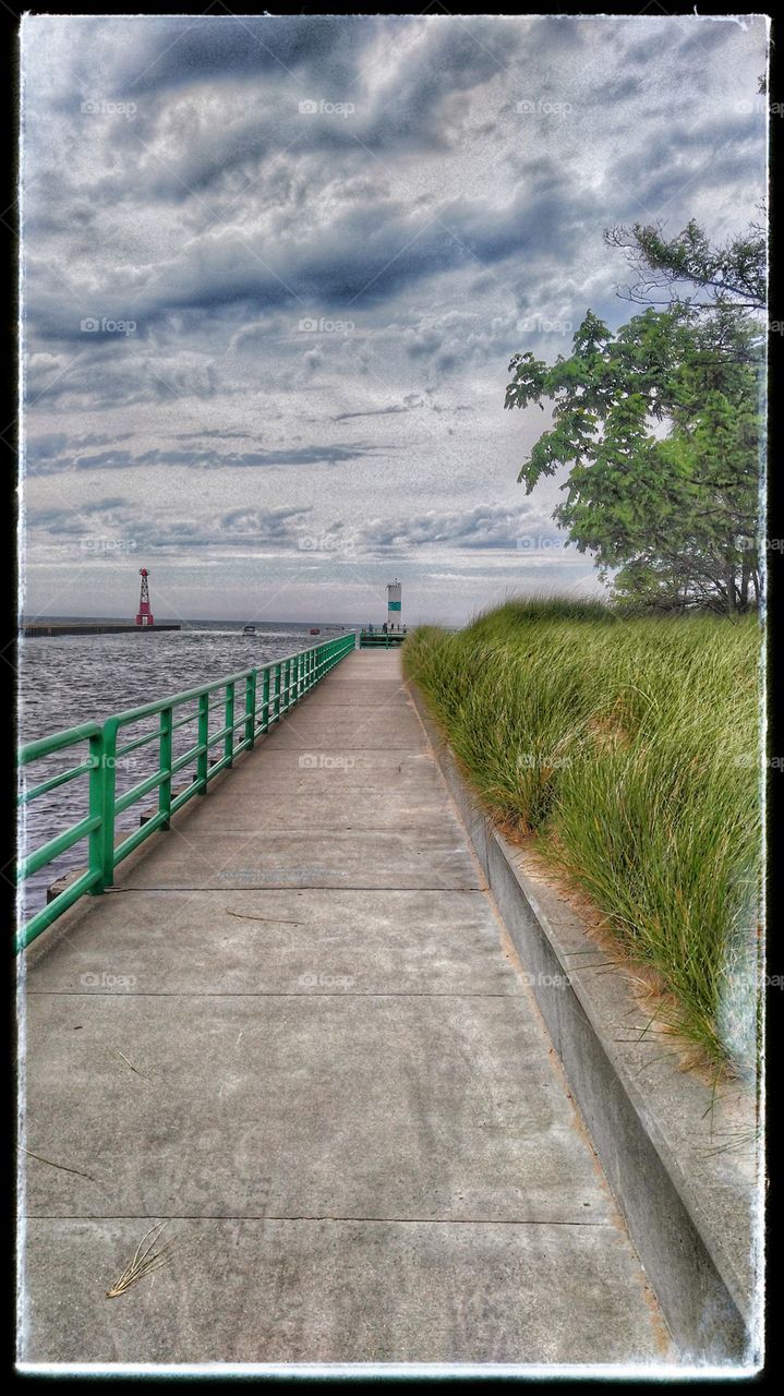 Pier on Lake Michigan