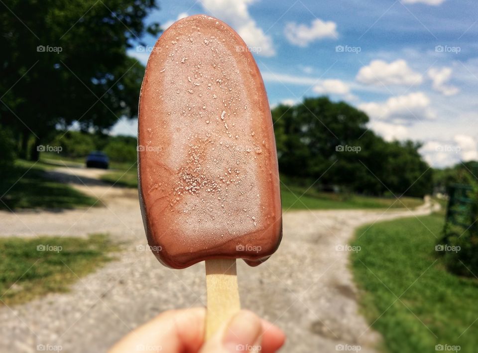 A wonderful summer memory of eating a frosty fudge pop on a beautiful summer day