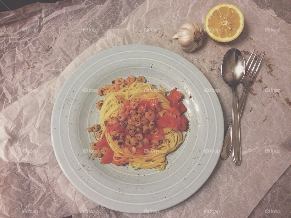Tomato pasta. Spaghetti with tomato