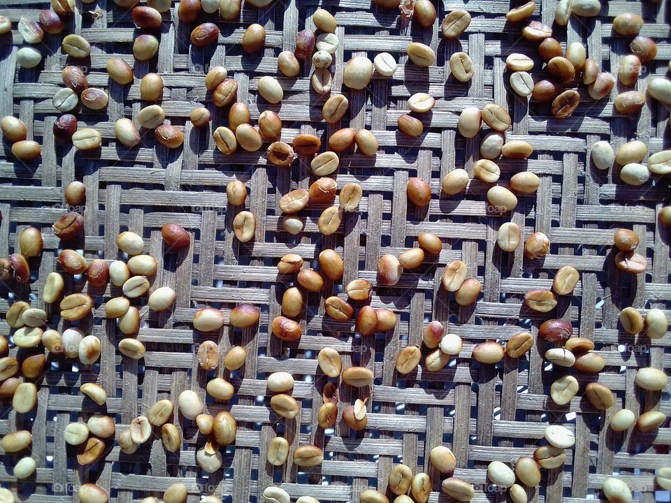 coffee beans , raw