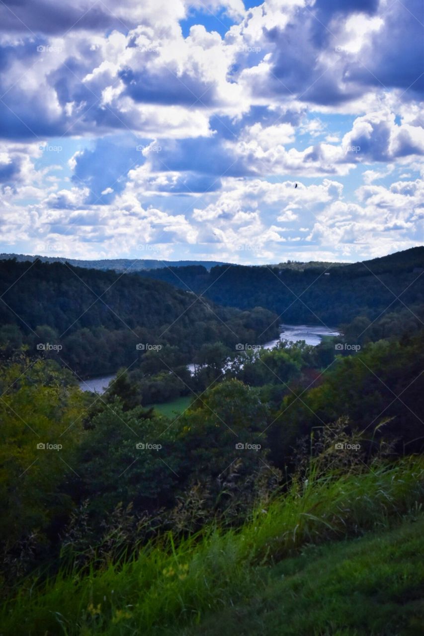 A look down at White River in Arkansas 