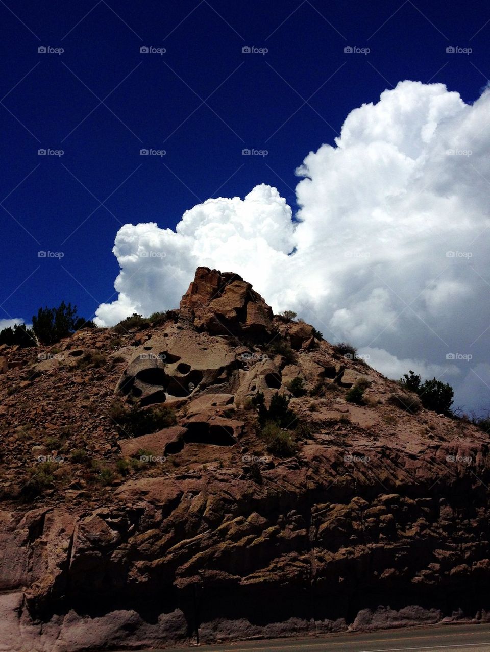 Mountain with clouds