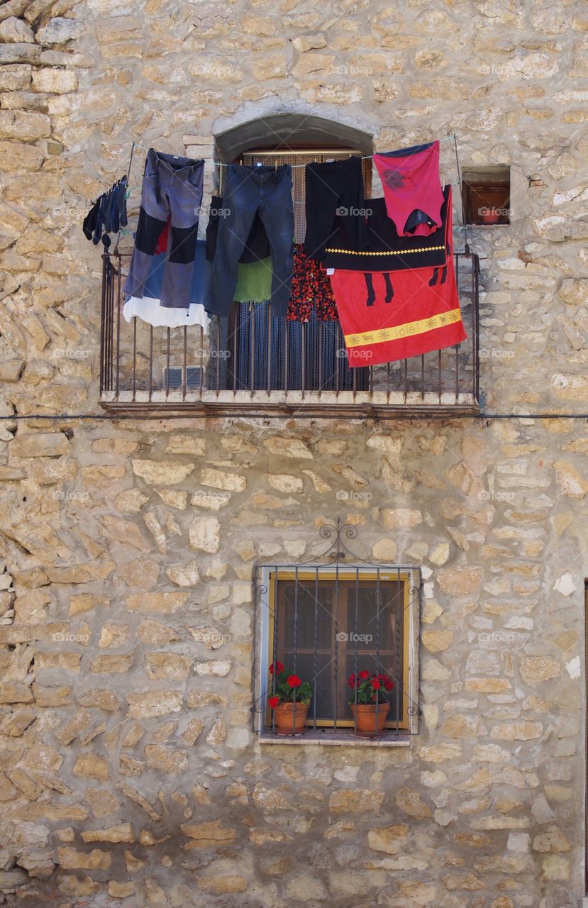 The drying clothes 