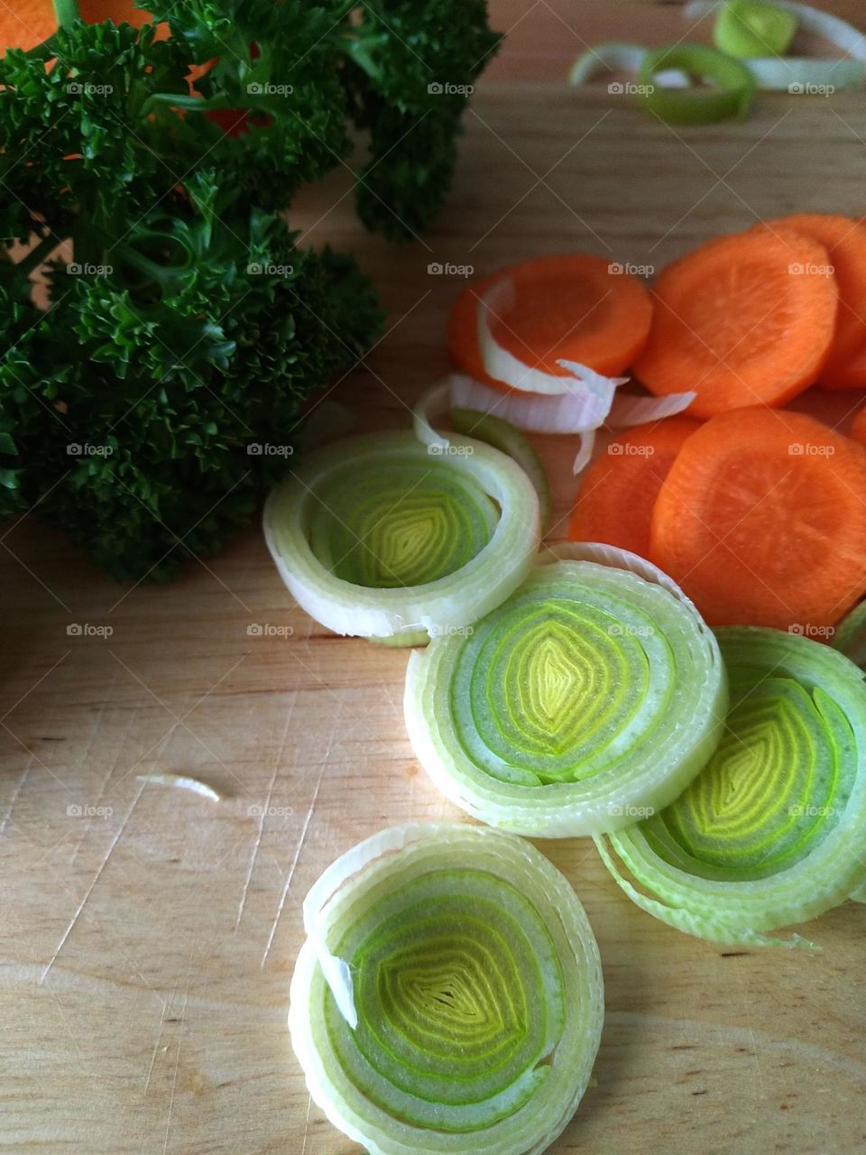 przekrój warzyw okrąg