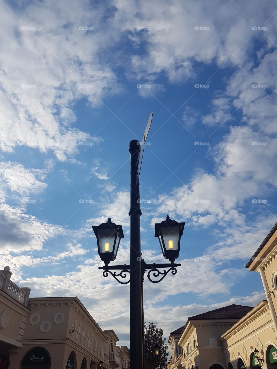 lamp post in the city