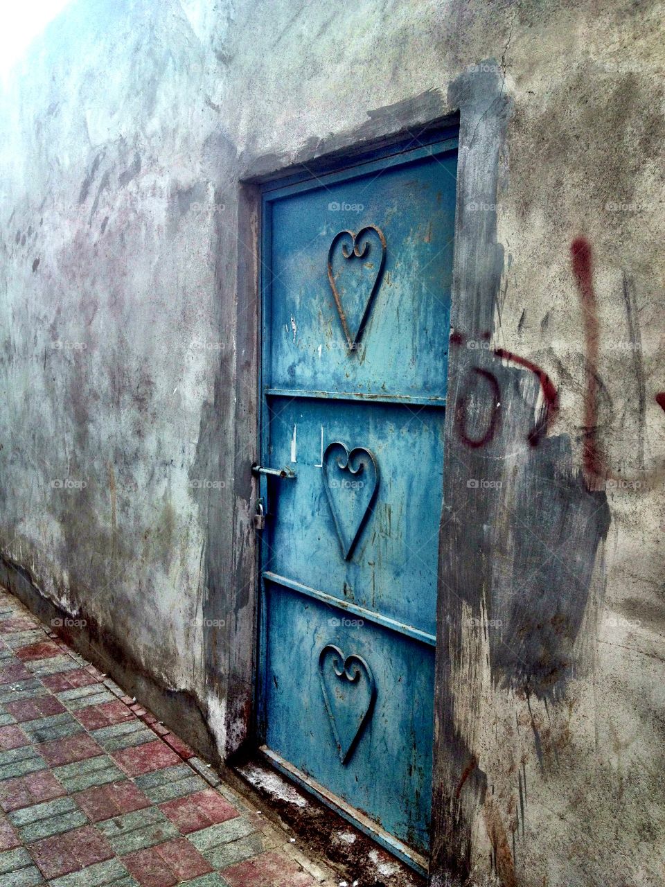 Close-up of locked door