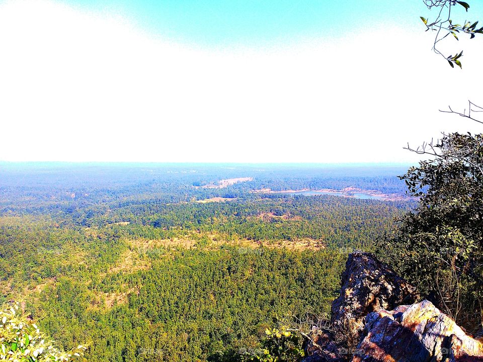 High up on the mountain