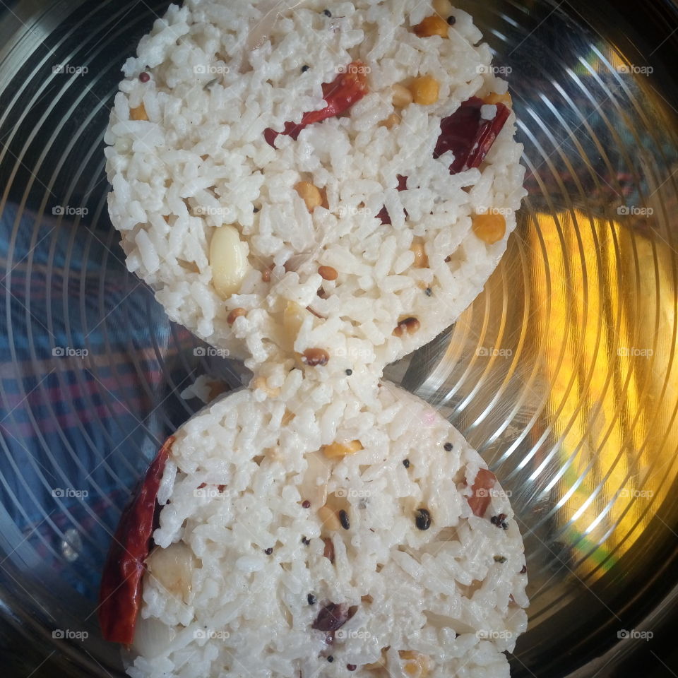 a tasty and spicy curd rice food