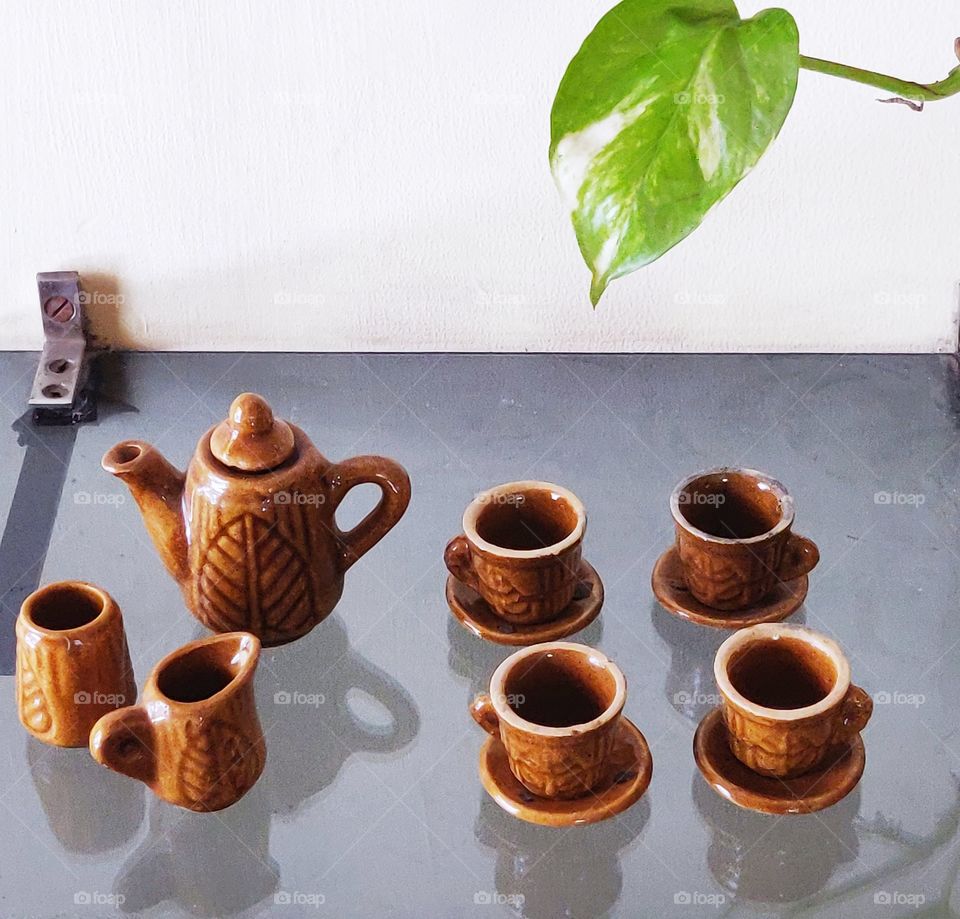 miniature porcelain tea set