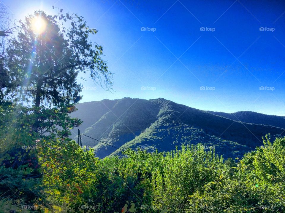 French mountains in the ardèche 