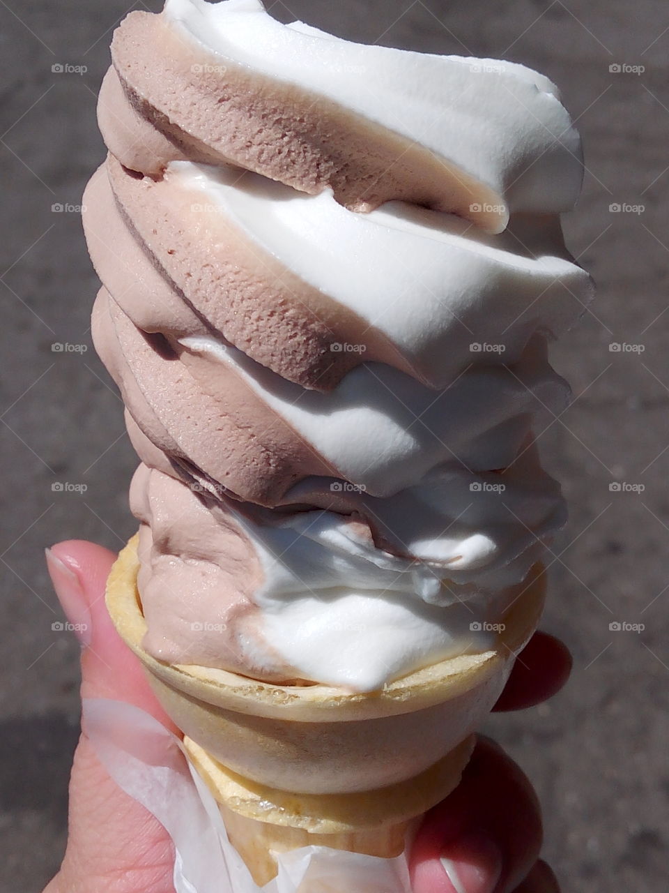 swirl cone. ice cream at the fair